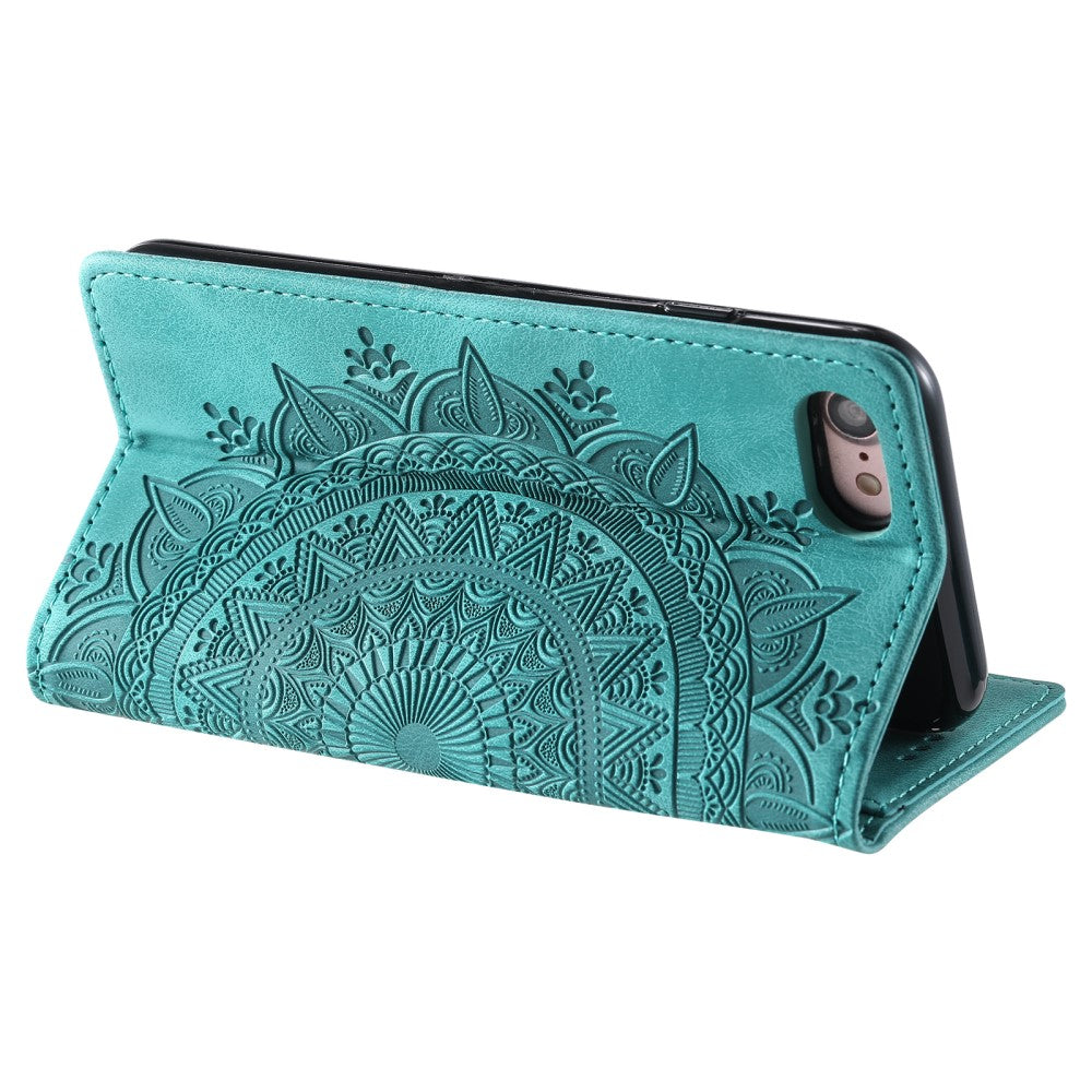 Hülle für Apple iPhone 16e Handyhülle Flip Case Cover Tasche Etui Mandala Grün