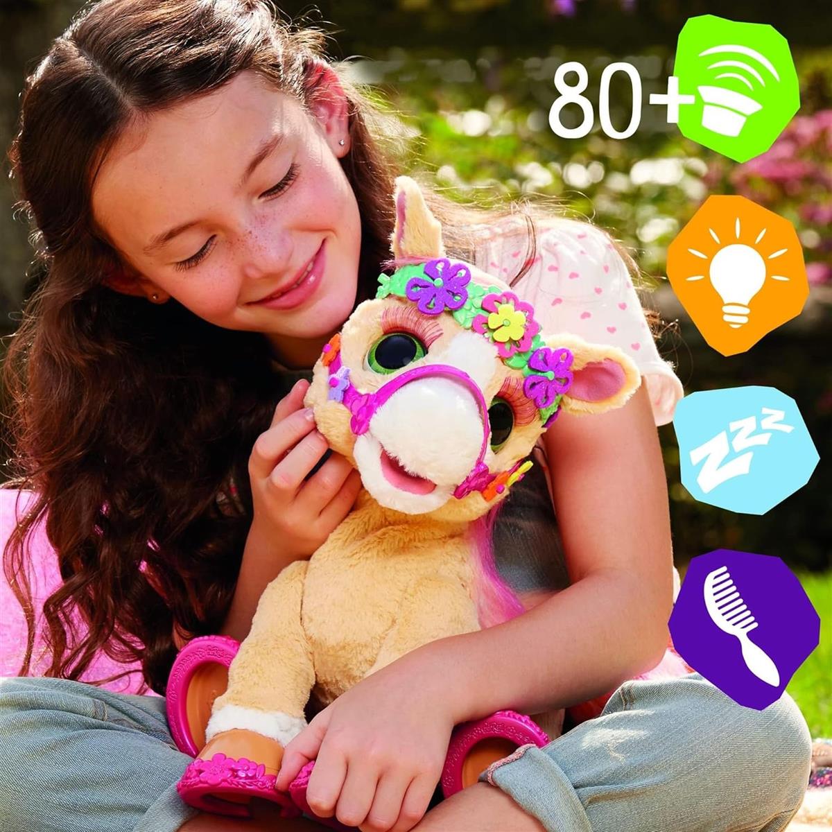 FurReal Hasbro Cinnamon, Mein stylisches Pony, 80+ Geräusche, Reaktionen, 26 Accessoires, (35 cm)