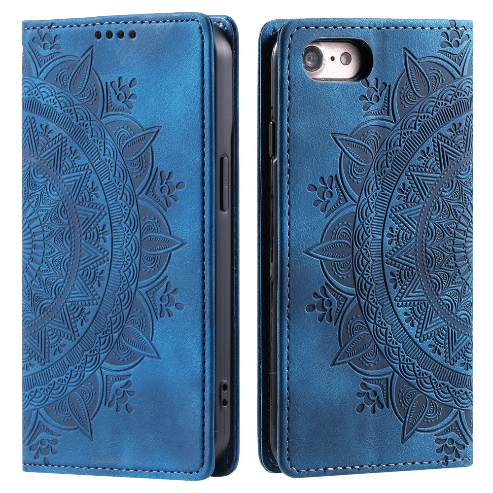 Hülle für Apple iPhone 16e Handyhülle Flip Case Cover Tasche Etui Mandala Blau