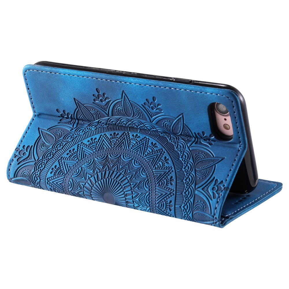 Hülle für Apple iPhone 16e Handyhülle Flip Case Cover Tasche Etui Mandala Blau