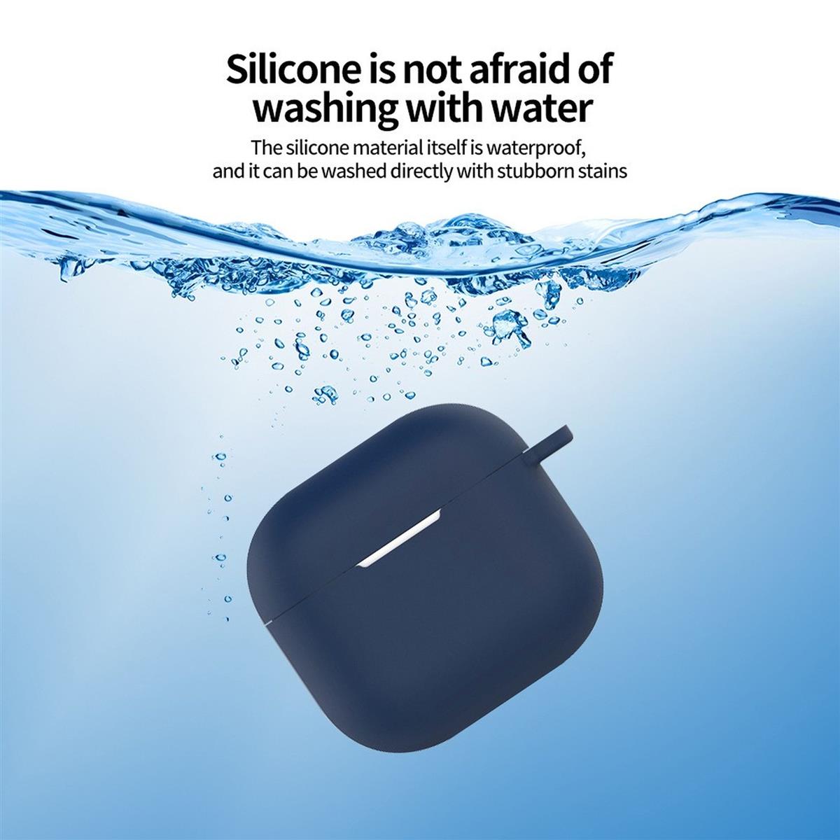 Hülle für Apple AirPods 4 Silikon Case Cover Etui Bumper Tasche Schutzhülle Lila