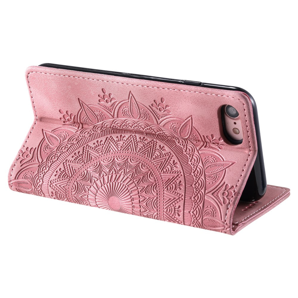 Hülle für Apple iPhone 16e Handyhülle Flip Case Cover Tasche Etui Mandala Rose