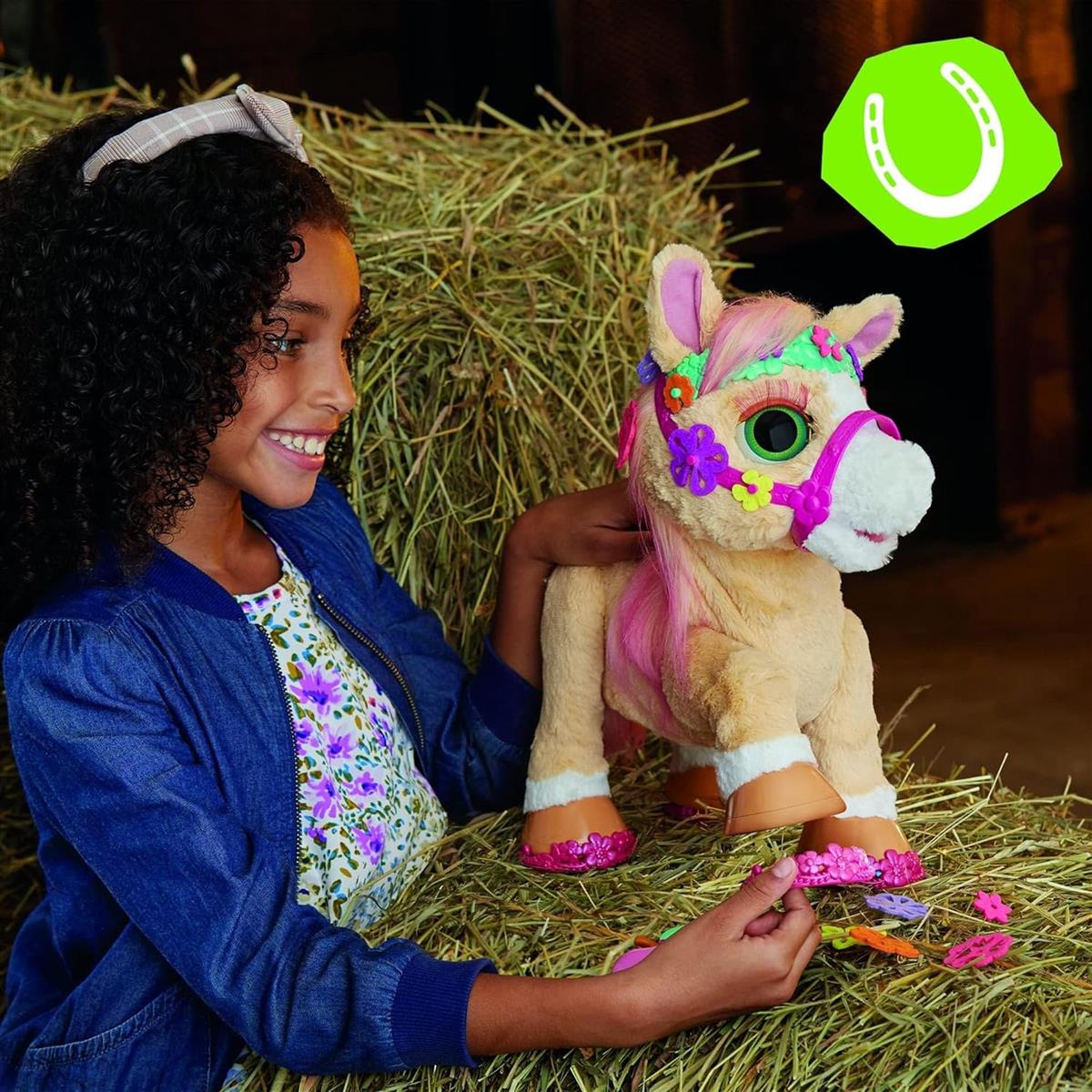 FurReal Hasbro Cinnamon, Mein stylisches Pony, 80+ Geräusche, Reaktionen, 26 Accessoires, (35 cm)