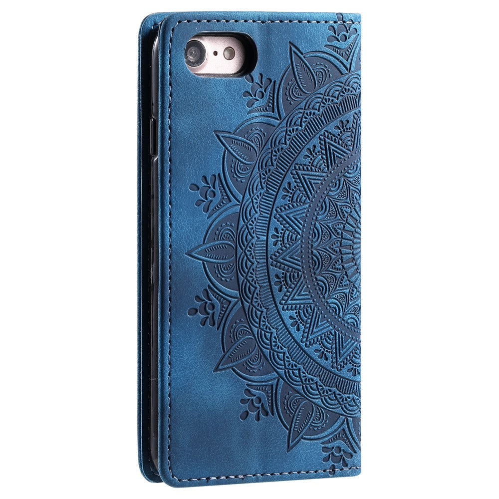 Hülle für Apple iPhone 16e Handyhülle Flip Case Cover Tasche Etui Mandala Blau