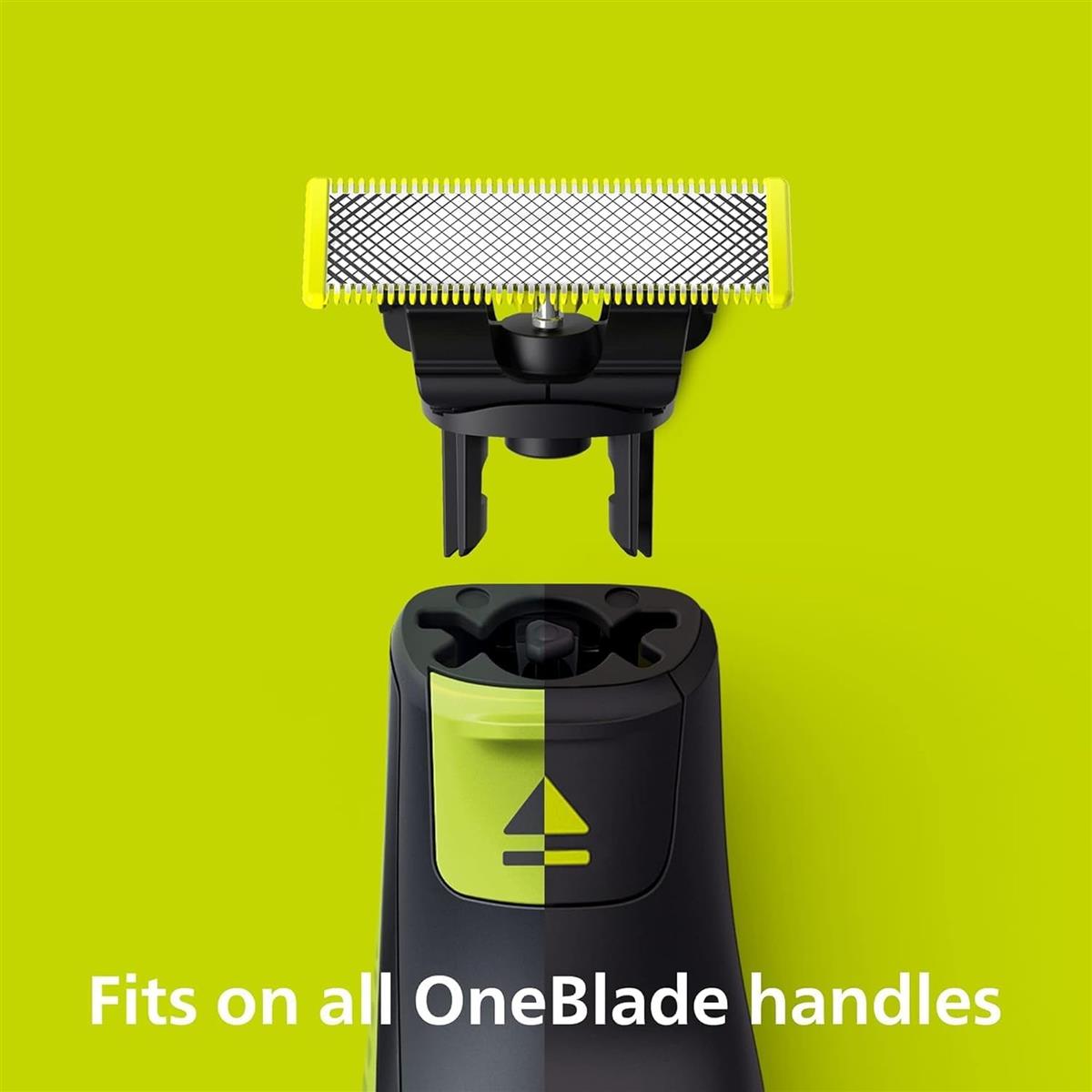 Philips OneBlade Original-Ersatzklingen mit Körper-Kit, 2er-Pack, QP620/50