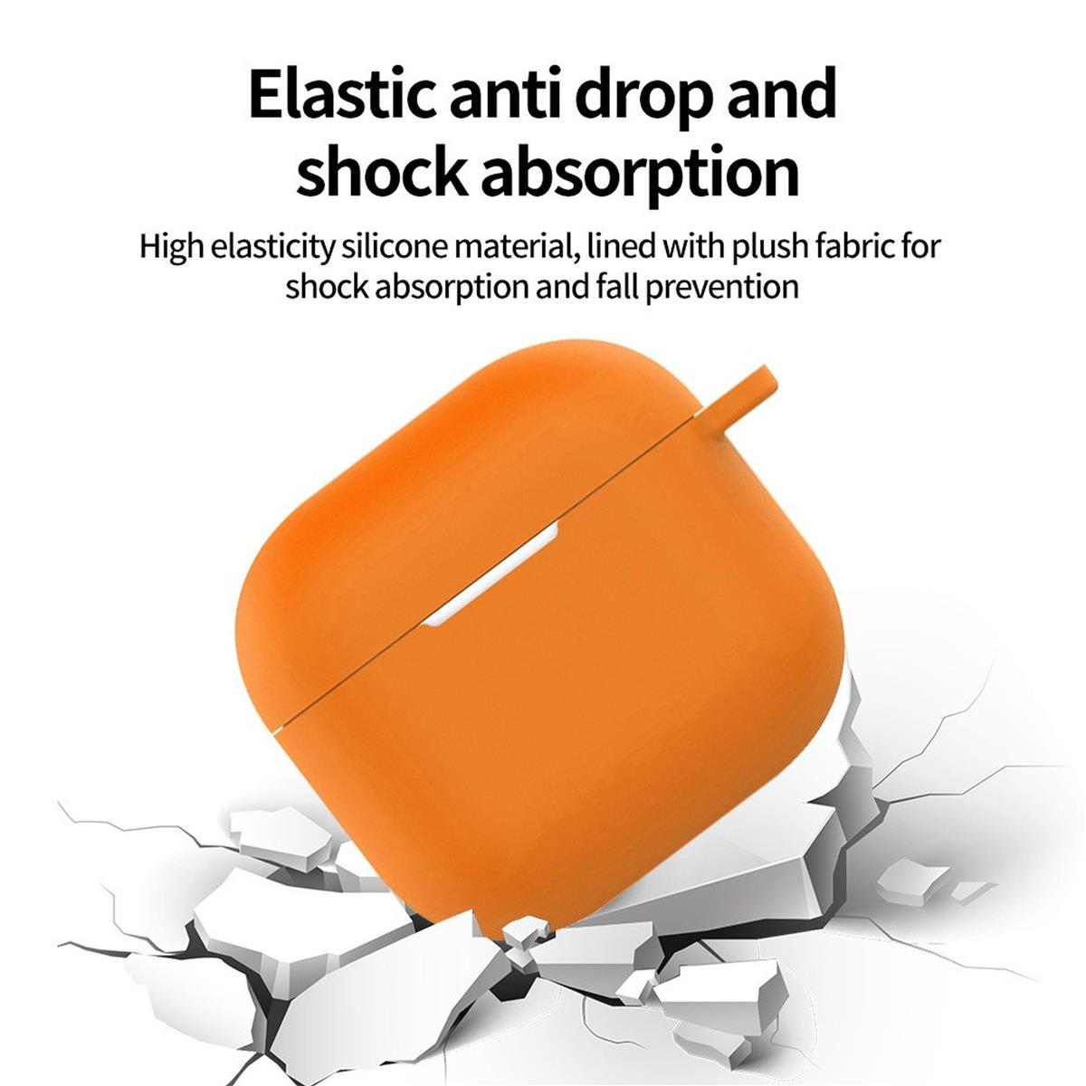 Hülle für Apple AirPods 4 Silikon Case Cover Etui Bumper Schutzhülle Dunkelgrün