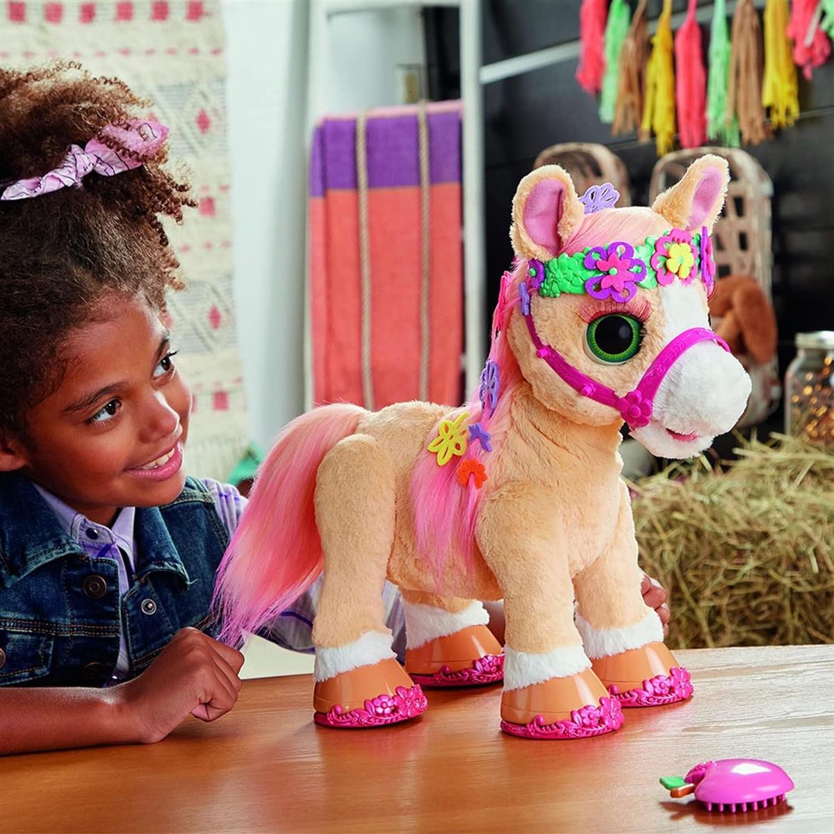 FurReal Hasbro Cinnamon, Mein stylisches Pony, 80+ Geräusche, Reaktionen, 26 Accessoires, (35 cm)