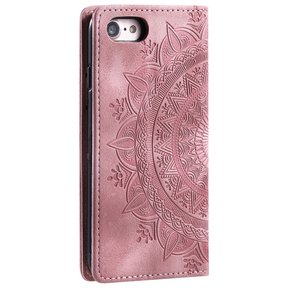 Hülle für Apple iPhone 16e Handyhülle Flip Case Cover Tasche Etui Mandala Rose