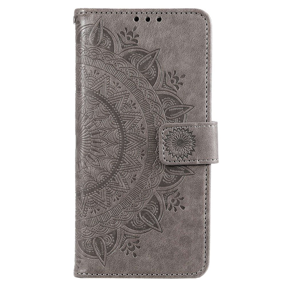 Hülle für Nokia G21/G11 Handyhülle Flip Case Cover Schutzhülle Etui Mandala Grau