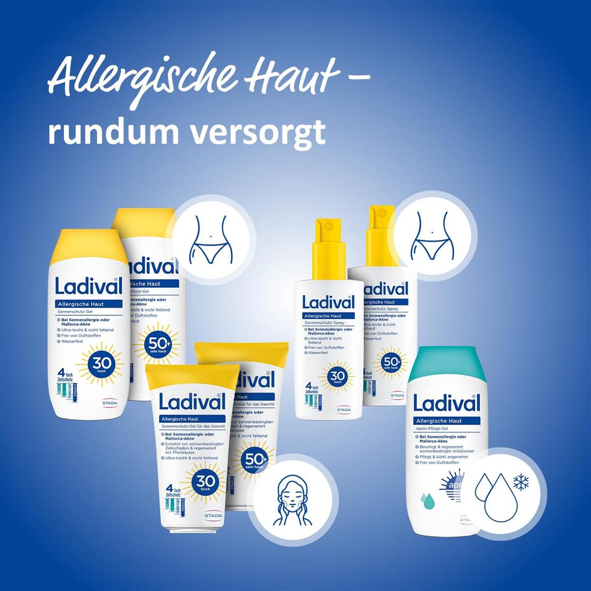 Ladival Après Pflege Gel für allergische Haut - Sonnencreme kühlend und feuchtigkeitsspendend 200ml