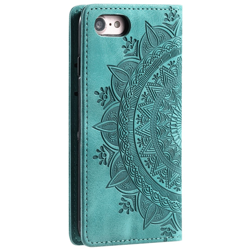 Hülle für Apple iPhone 16e Handyhülle Flip Case Cover Tasche Etui Mandala Grün