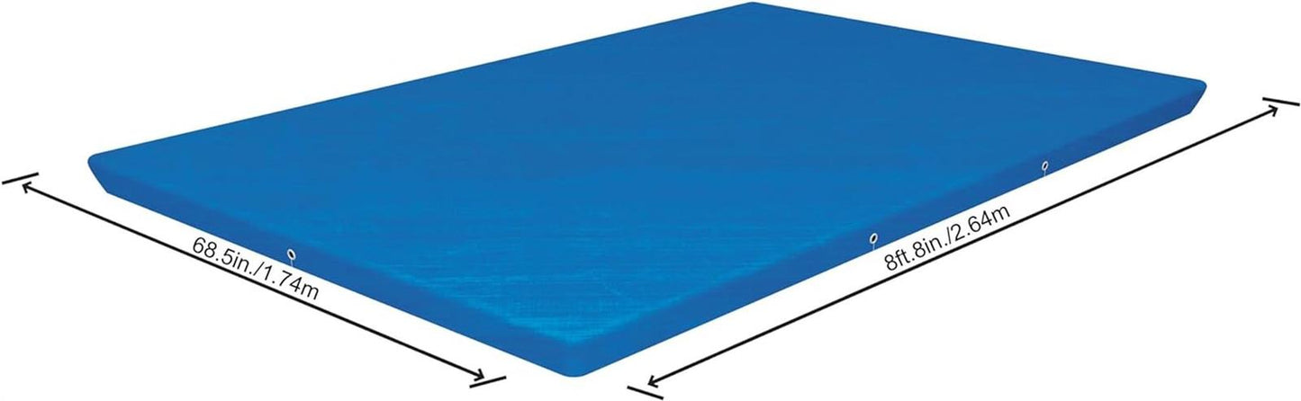 Bestway Flowclear PE-Abdeckplane 264 x 174 cm, für eckige 259 x 170 cm Steel Pro Pools, blau