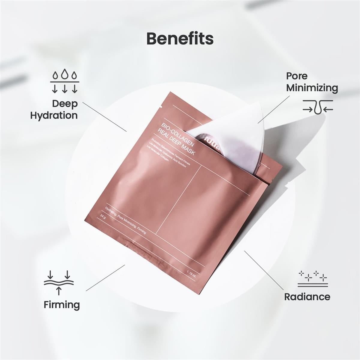 Biodance Bio Collagen Real Deep Mask (4x 34g)136g für Feuchtigkeit