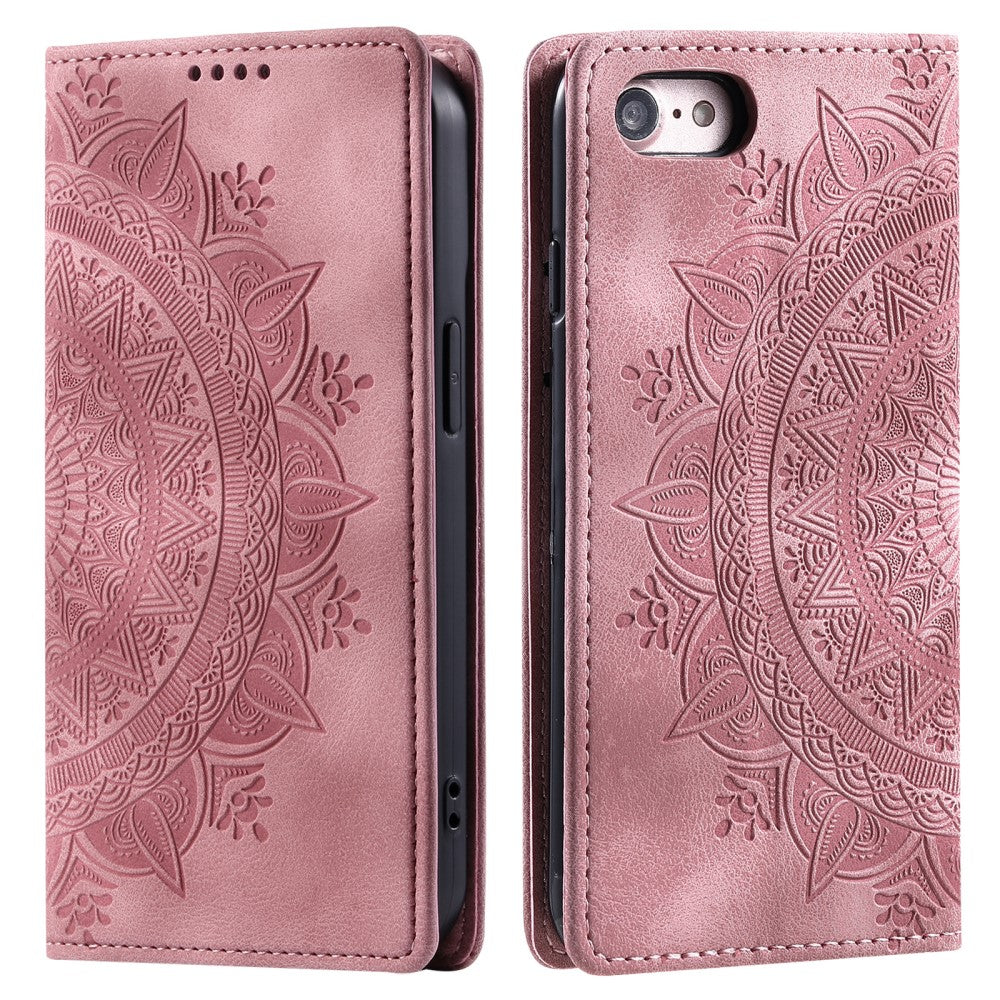 Hülle für Apple iPhone 16e Handyhülle Flip Case Cover Tasche Etui Mandala Rose
