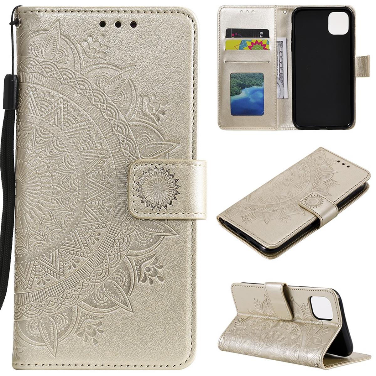 Hülle für Apple iPhone 13 Handyhülle Flip Case Cover Schutzhülle Mandala Gold