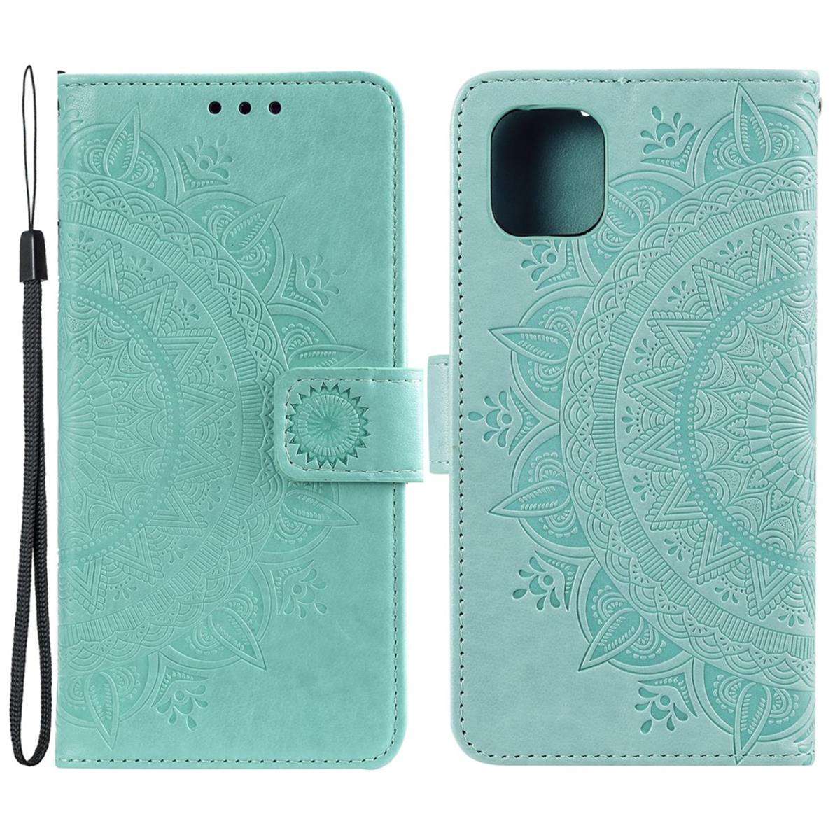 Hülle für Apple iPhone 13 Handyhülle Flip Case Cover Schutzhülle Mandala Grün
