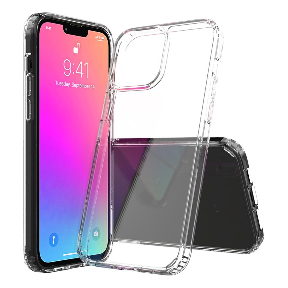 Hülle für Apple iPhone 13 Handyhülle Hybrid Silikon Case Bumper Cover Klar