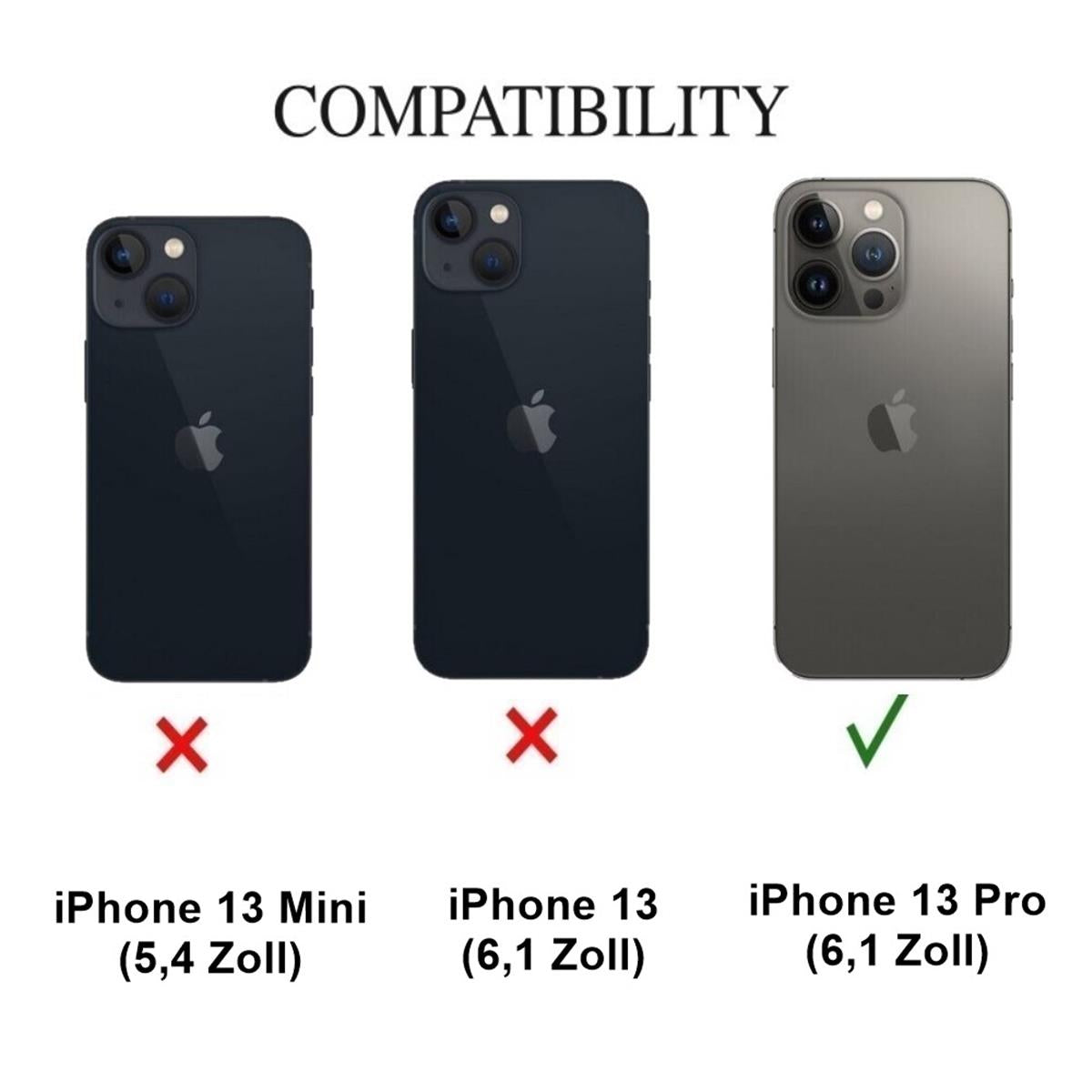 Hülle für Apple iPhone 13 Handyhülle Hybrid Silikon Case Bumper Cover Klar