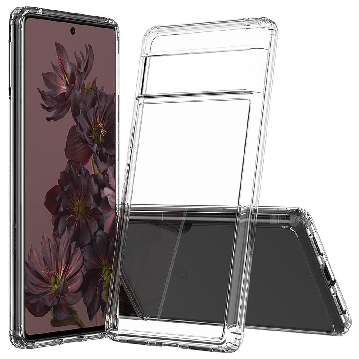 Hülle für Google Pixel 7 Pro Handyhülle Tasche Hybrid Case Schutzhülle Cover Klar