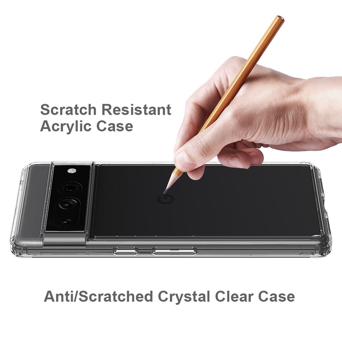 Hülle für Google Pixel 7 Pro Handyhülle Tasche Hybrid Case Schutzhülle Cover Klar