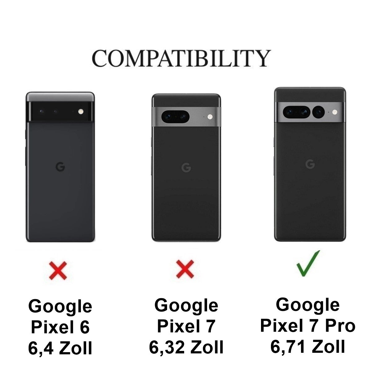 Hülle für Google Pixel 7 Pro Handyhülle Tasche Hybrid Case Schutzhülle Cover Klar