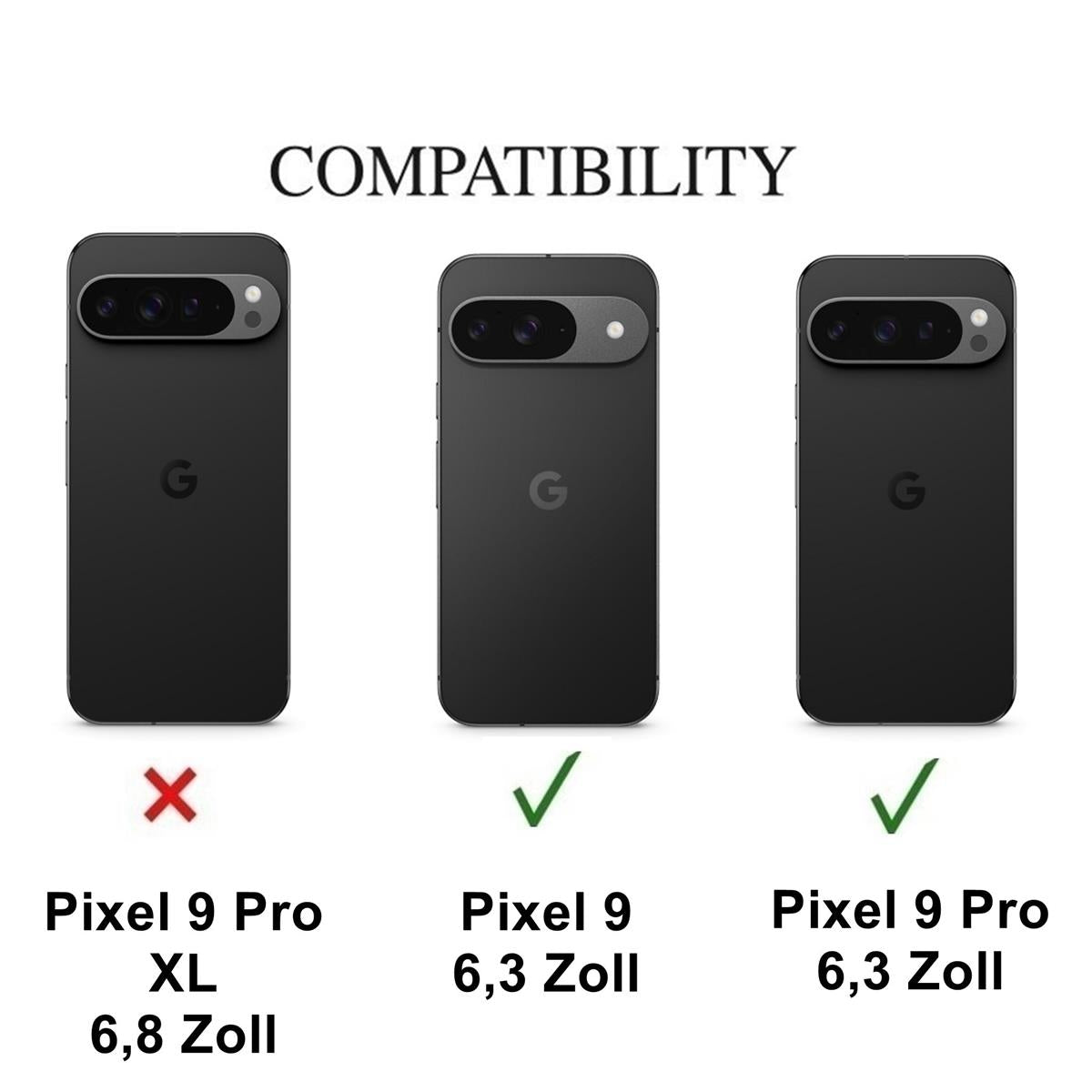 Hülle für Google Pixel 9/9 Pro Handyhülle Flip Case Cover Etui Mandala Rot