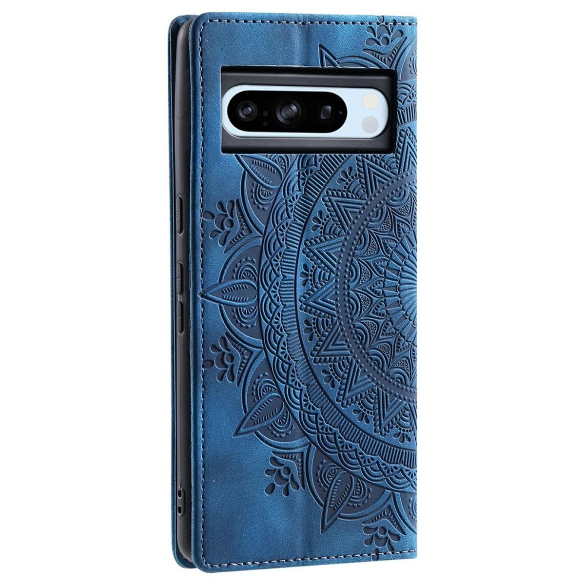 Hülle für Google Pixel 9 Pro XL Handyhülle Flip Case Cover Etui Mandala Blau