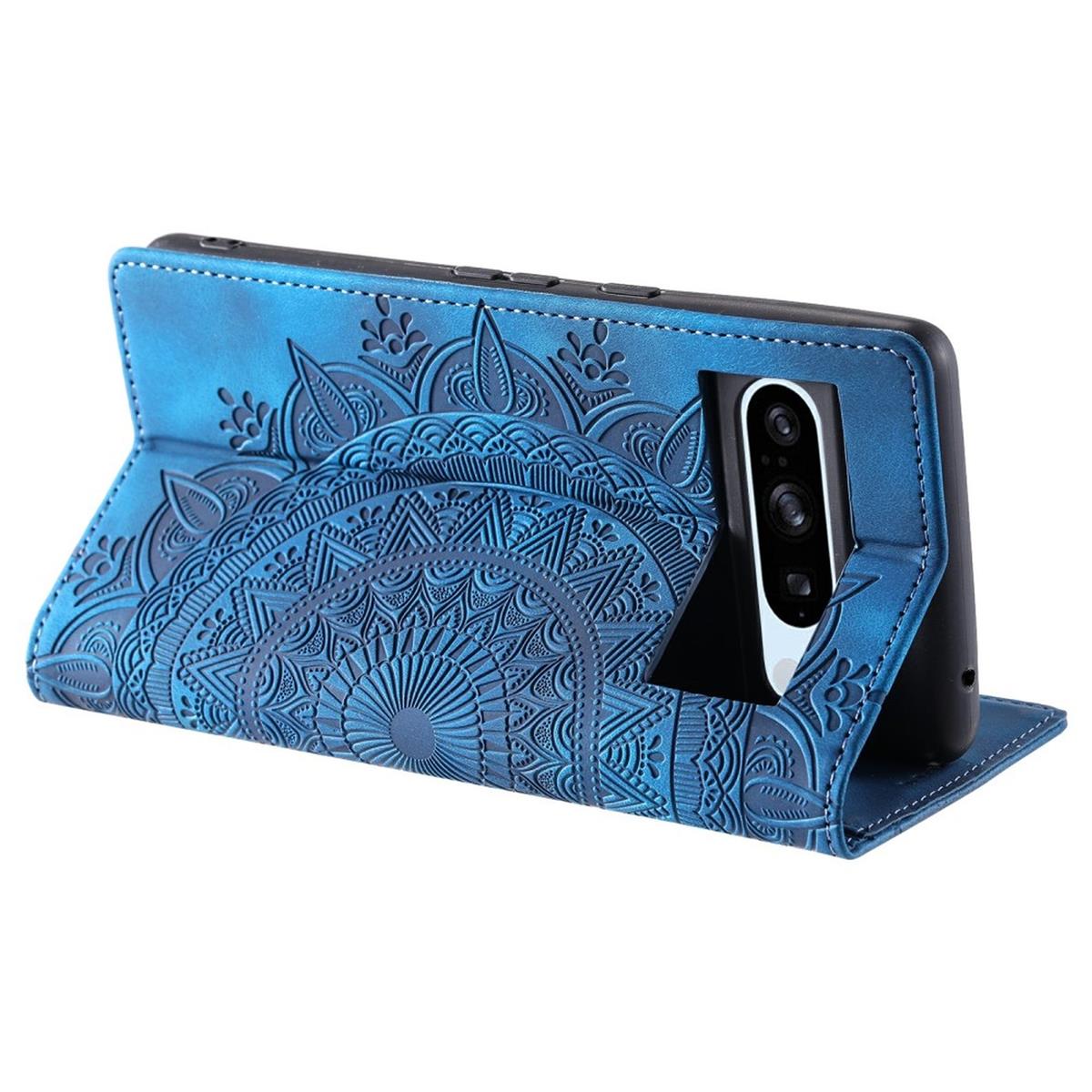 Hülle für Google Pixel 9 Pro XL Handyhülle Flip Case Cover Etui Mandala Blau