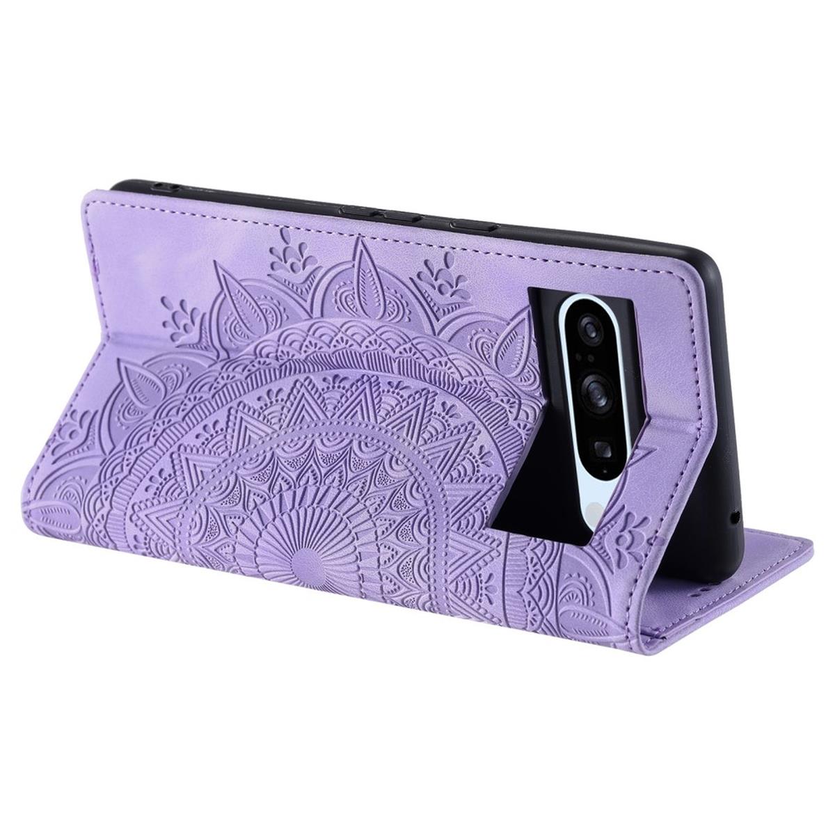 Hülle für Google Pixel 9 Pro XL Handyhülle Flip Case Cover Etui Mandala Lila