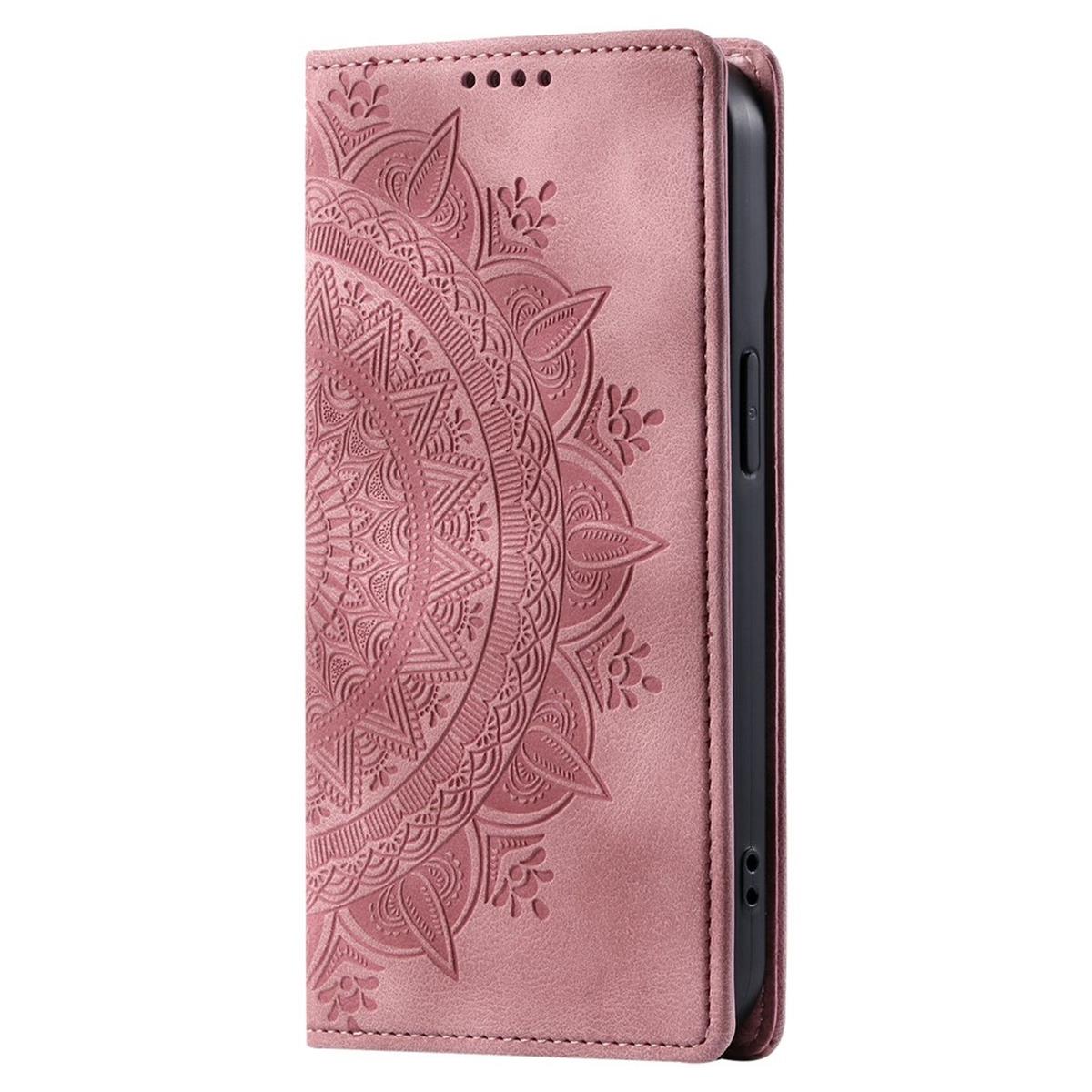 Hülle für Google Pixel 9 Pro XL Handyhülle Flip Case Cover Etui Mandala Rose