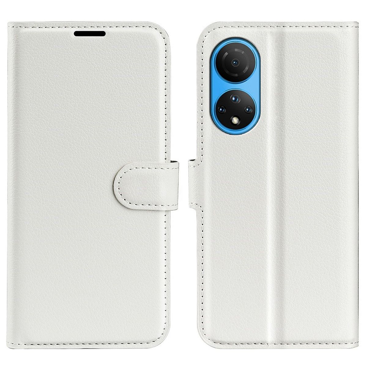 Hülle für Honor X7 Handyhülle Flip Case Schutzhülle Cover Tasche Handy Etui Weiß