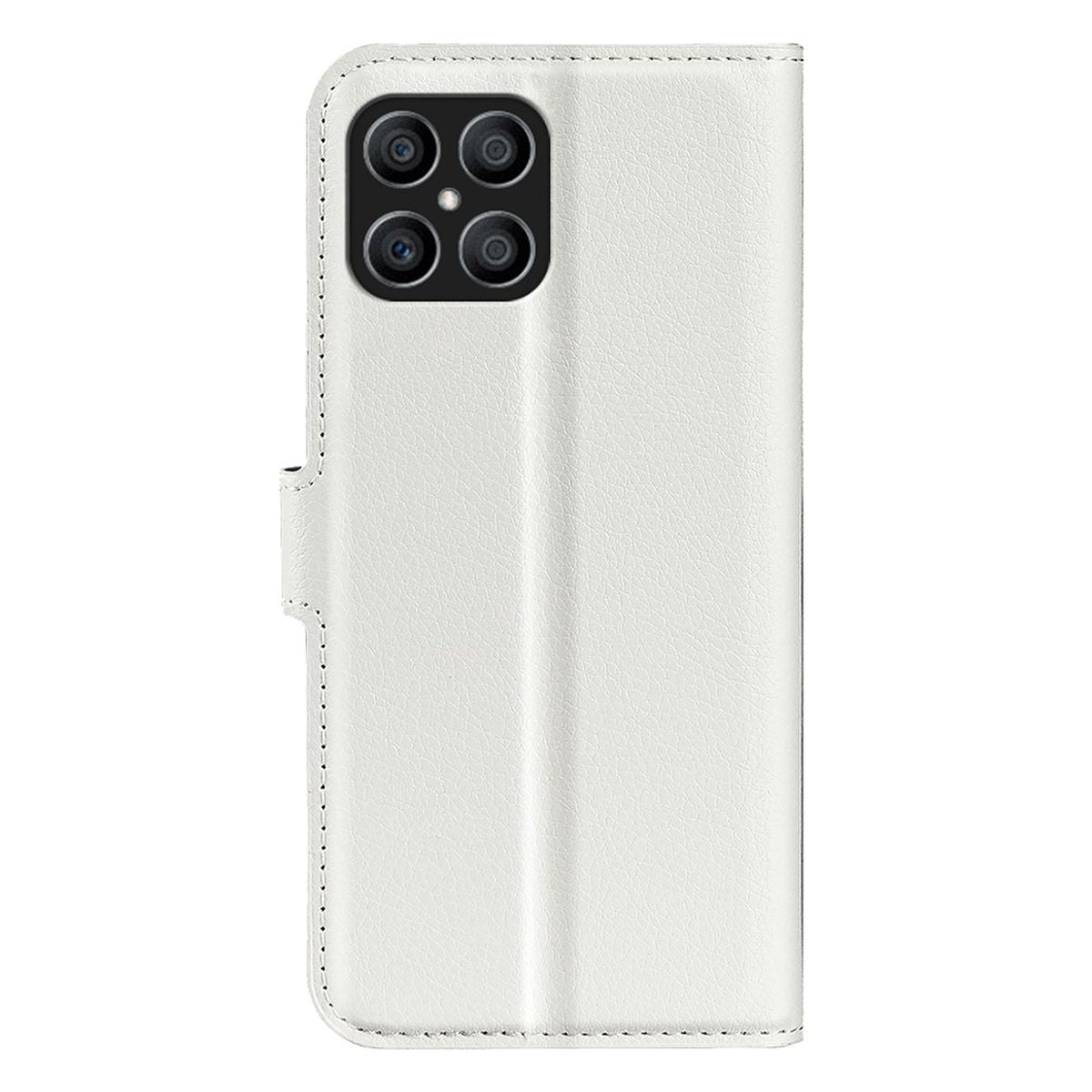 Hülle für Honor X8 Handyhülle Flip Case Schutzhülle Cover Tasche Etui Weiß