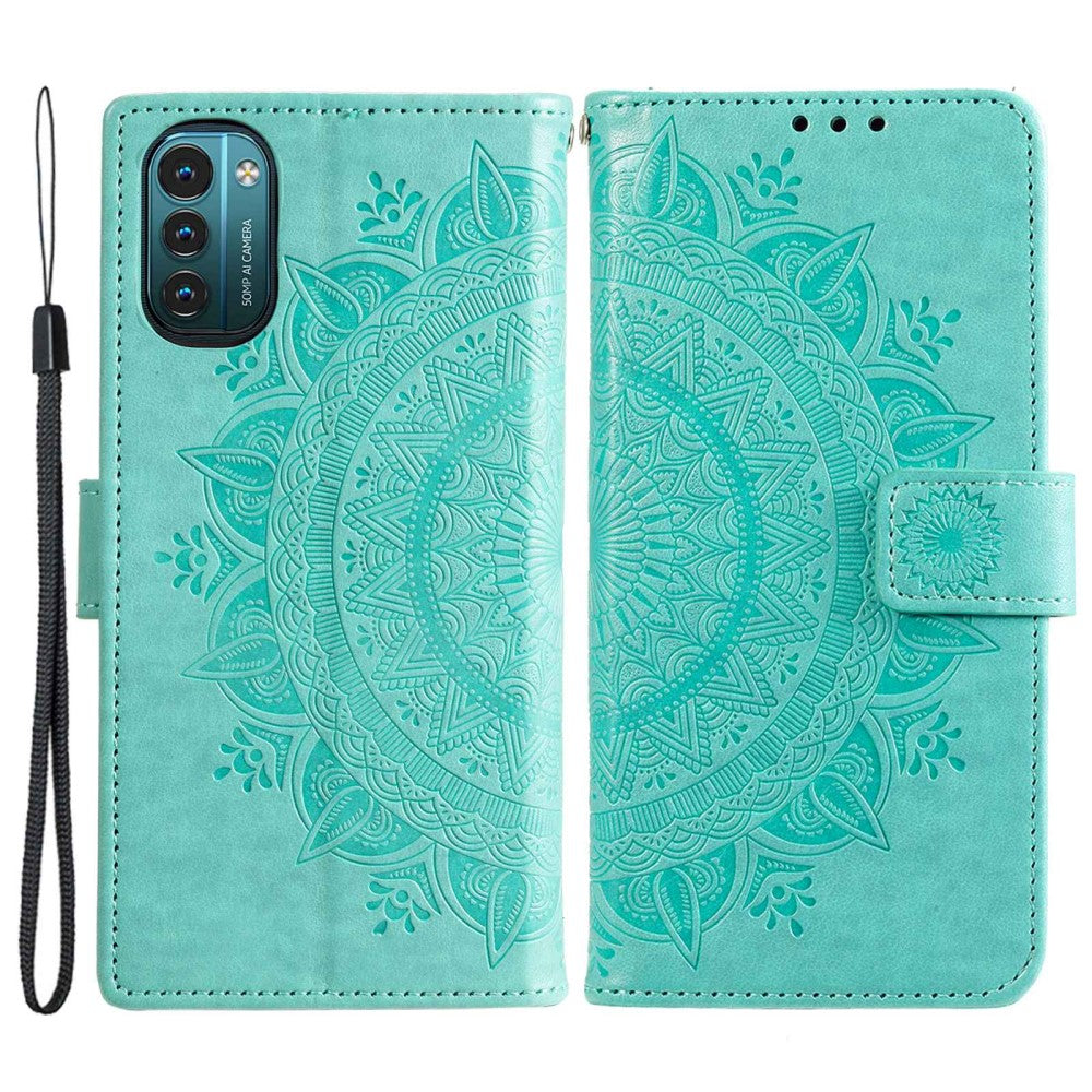 Hülle für Nokia G21/G11 Handyhülle Flip Case Cover Schutzhülle Etui Mandala Grün