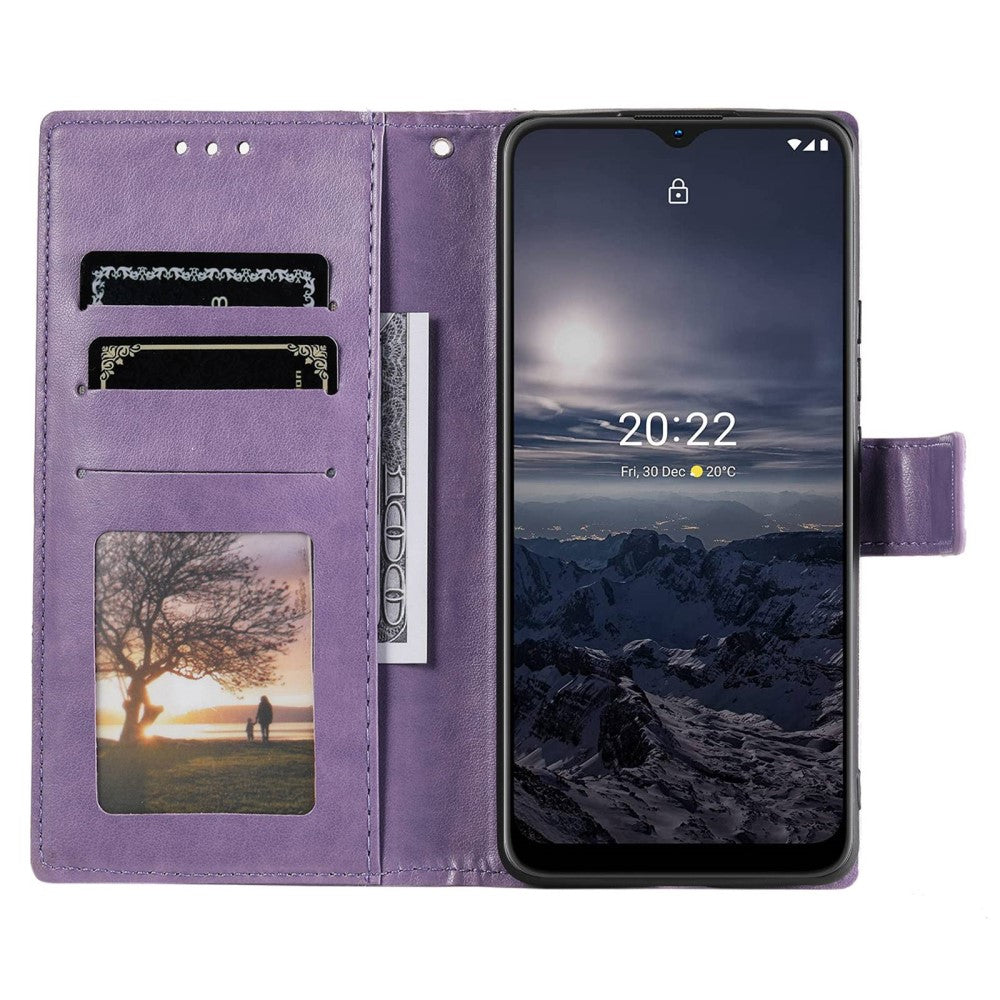Hülle für Nokia G21/G11 Handyhülle Flip Case Cover Schutzhülle Etui Mandala Lila