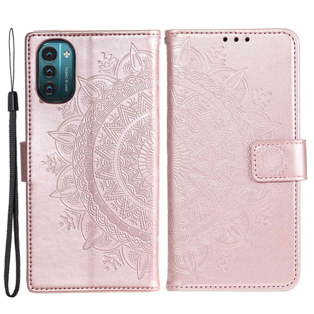Hülle für Nokia G21/G11 Handyhülle Flip Case Cover Schutzhülle Mandala Rosegold