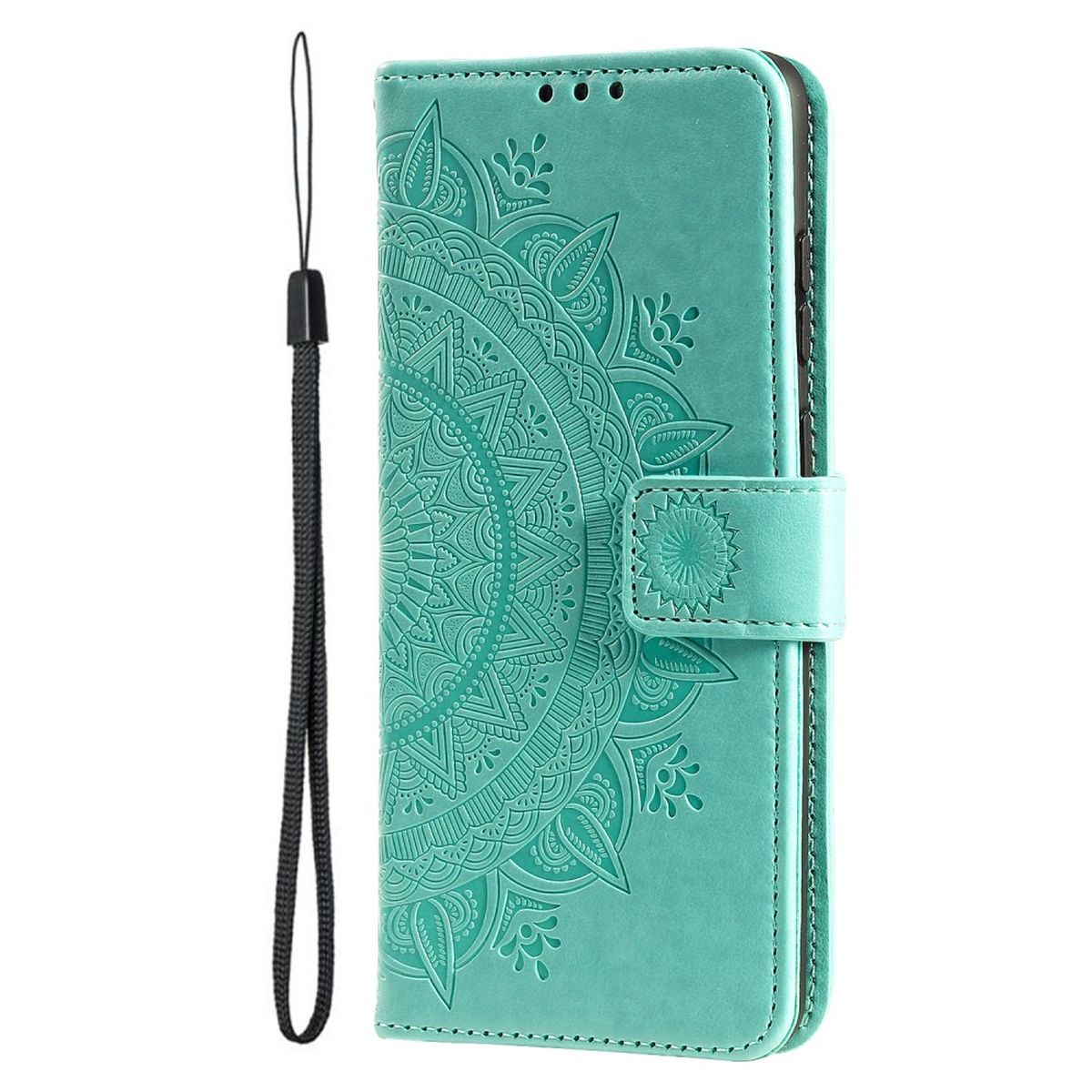 Hülle für OnePlus 10 Pro 5G Handyhülle Flip Case Cover Etui Mandala Grün