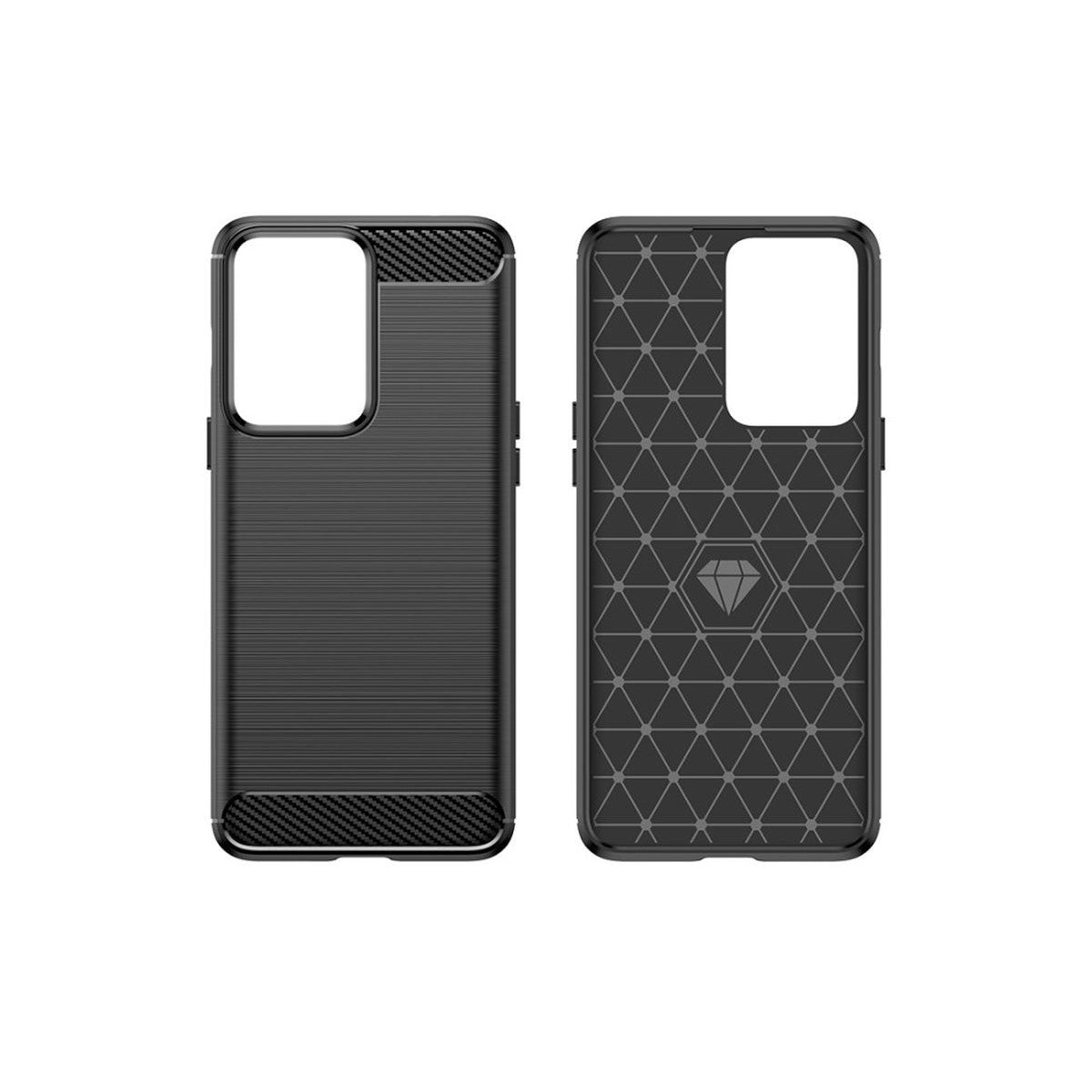 Hülle für OnePlus Nord 2T 5G Handyhülle Silikon Case Cover Bumper Carbonfarben