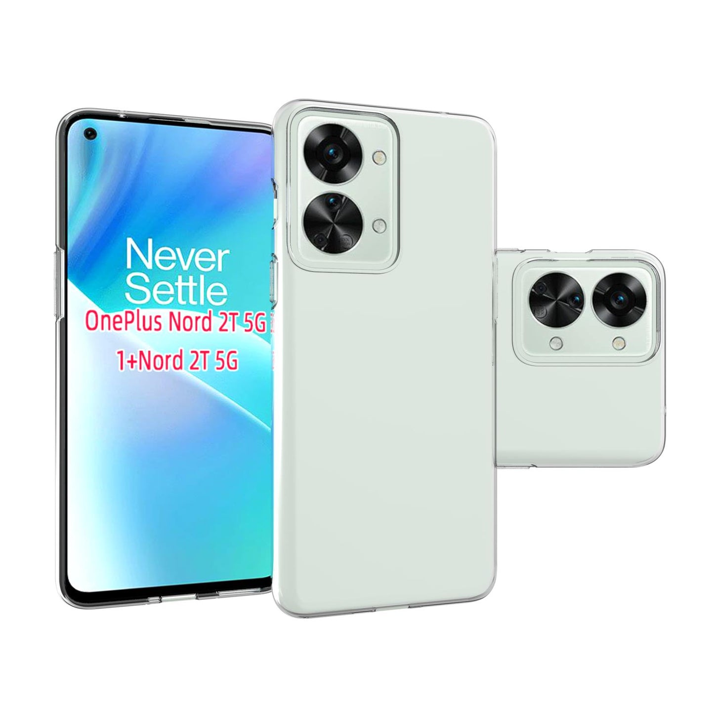 Hülle für OnePlus Nord 2T 5G Handyhülle Silikon Cover Case Bumper klar