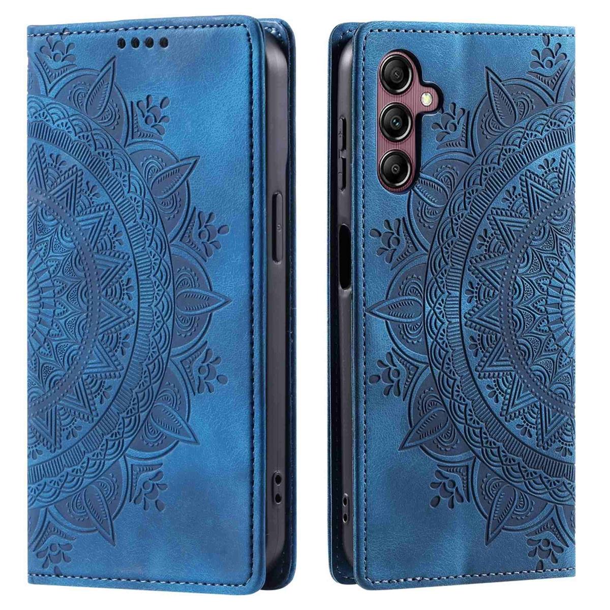 Hülle für Samsung Galaxy A56 Handyhülle Flip Case Cover Tasche Etui Mandala Blau