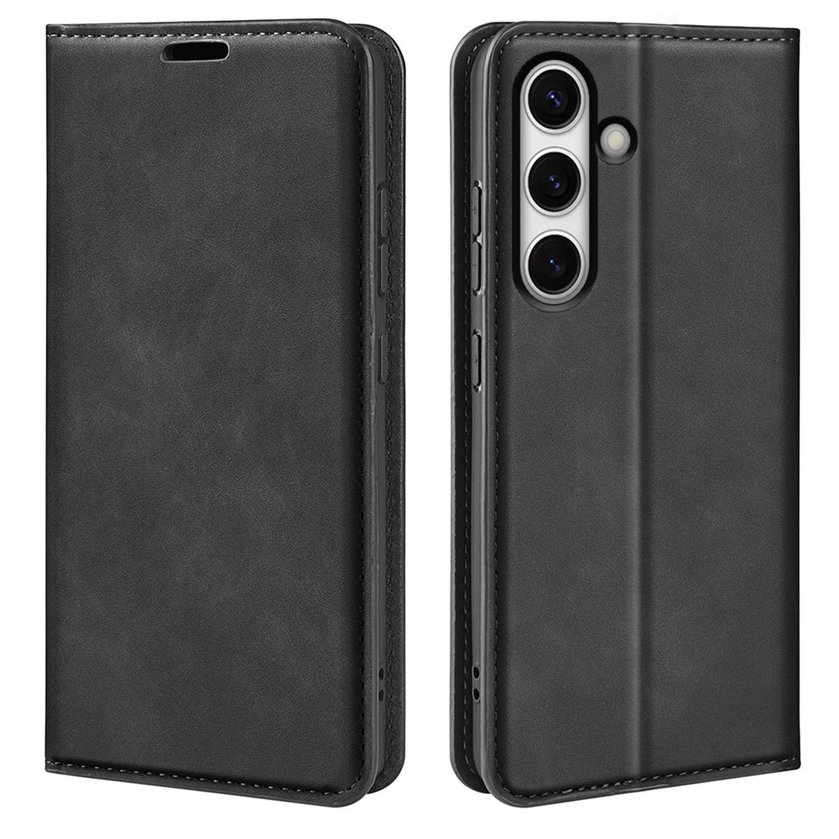 Hülle für Samsung Galaxy S24 FE Handyhülle Flip Case Cover Schutz Tasche Schwarz