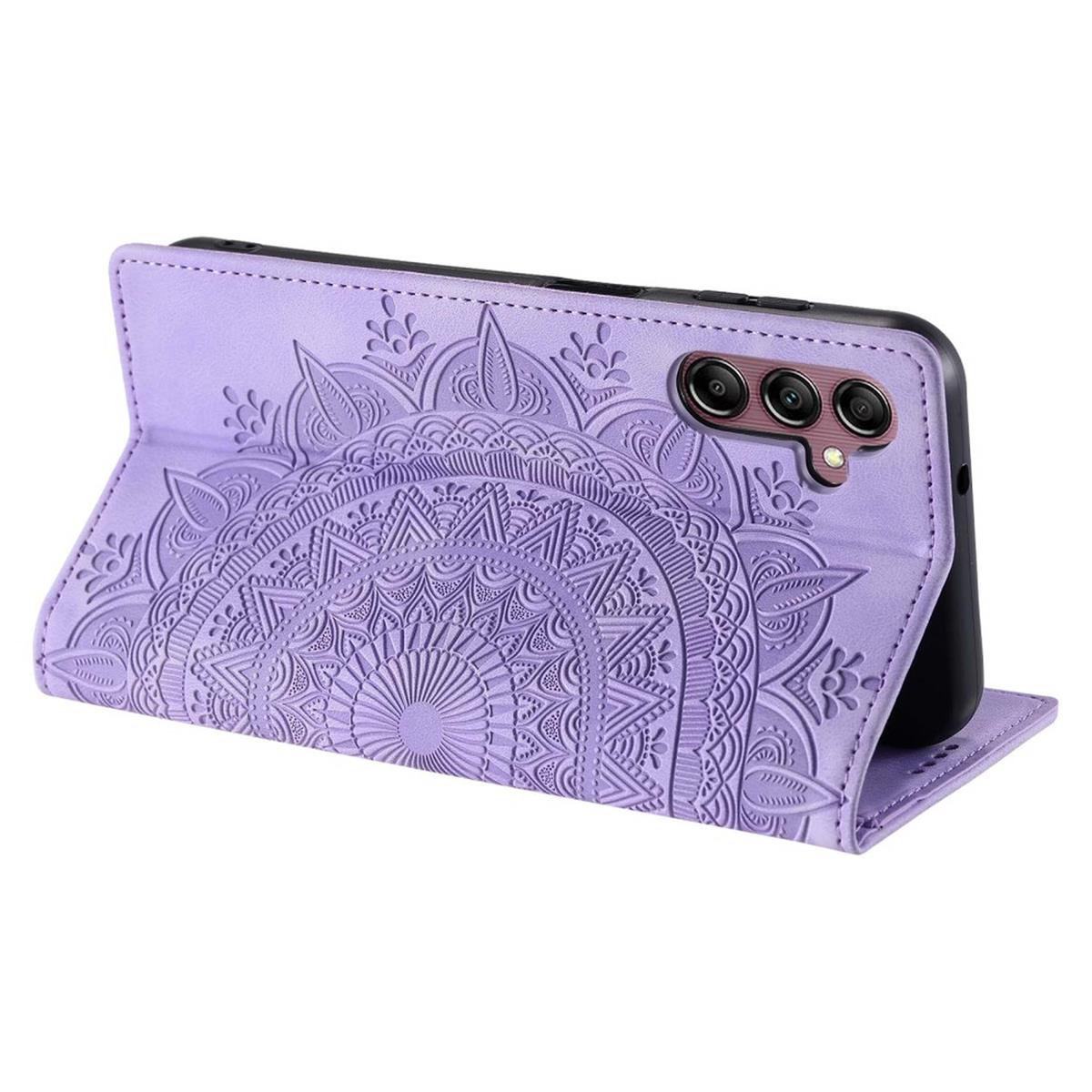 Hülle für Samsung Galaxy S24 FE Handyhülle Flip Case Cover Tasche Mandala Lila