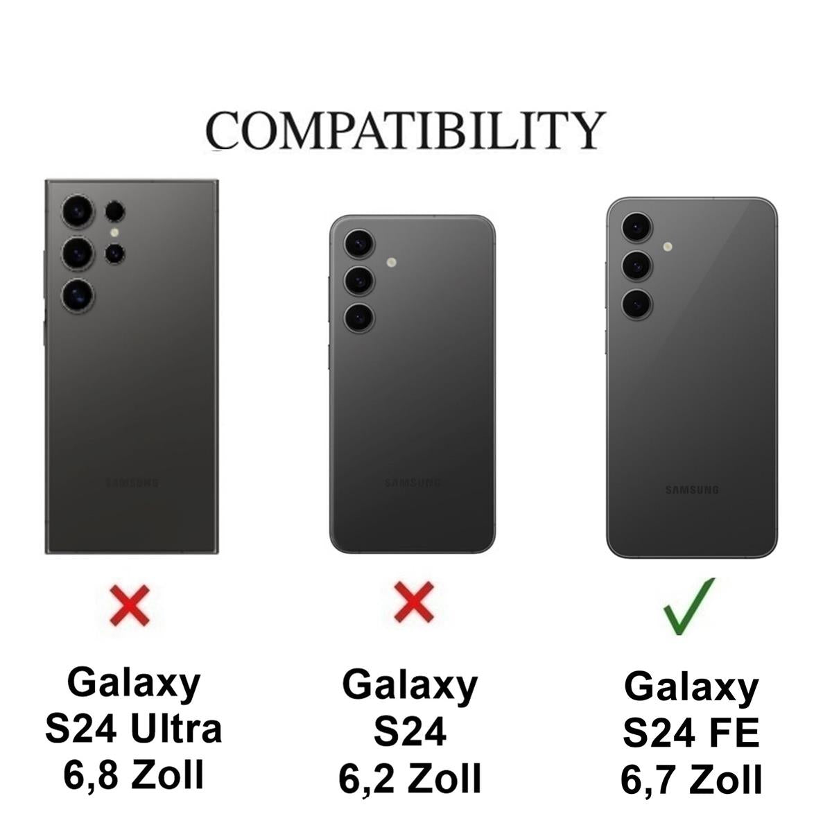 Hülle für Samsung Galaxy S24 FE Handyhülle Silikon Cover Bumper Softcase Klar