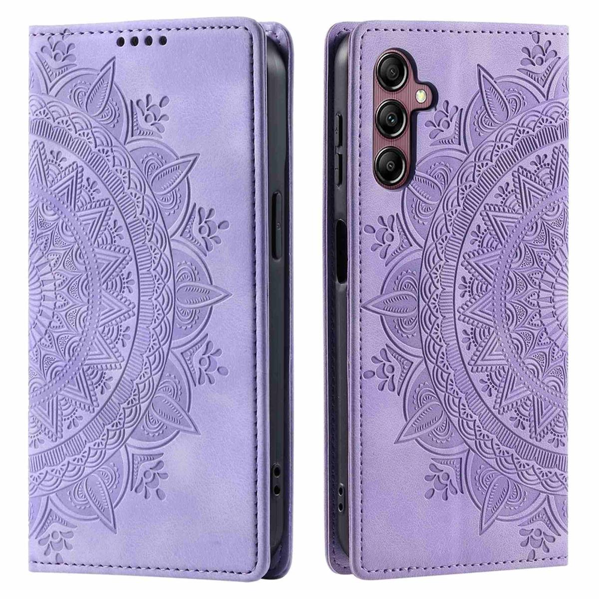 Hülle für Samsung Galaxy S25 Handyhülle Flip Case Cover Tasche Etui Mandala Lila