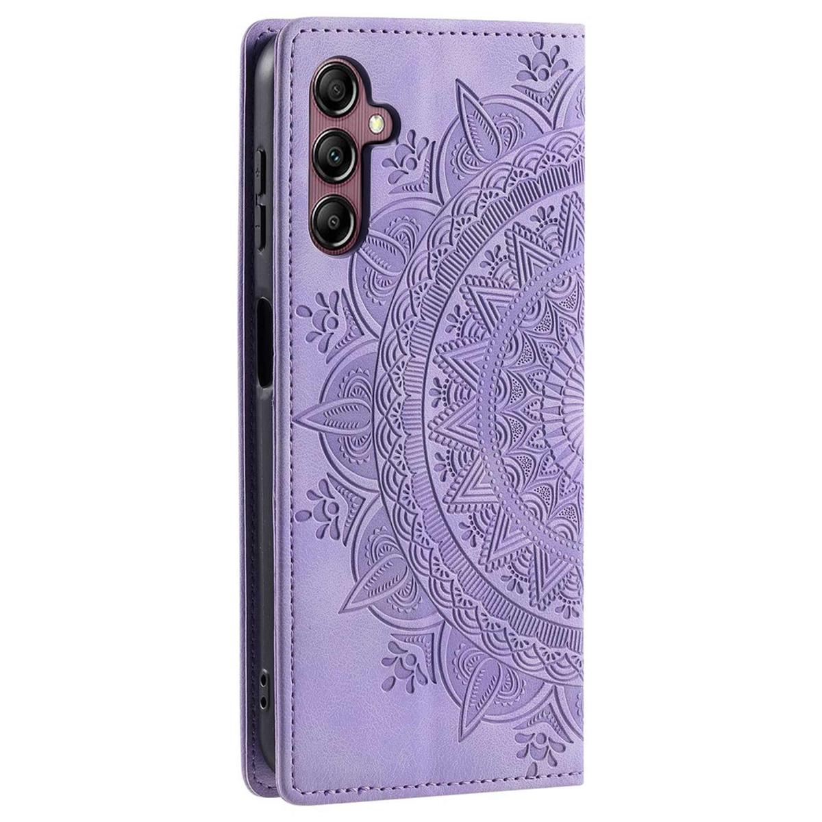 Hülle für Samsung Galaxy S25 Handyhülle Flip Case Cover Tasche Etui Mandala Lila