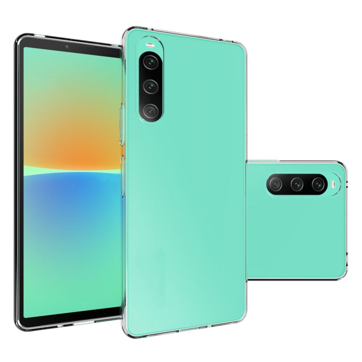 Hülle für Sony Xperia 10 V Handyhülle Silikon Cover Case Bumper Softcase Klar
