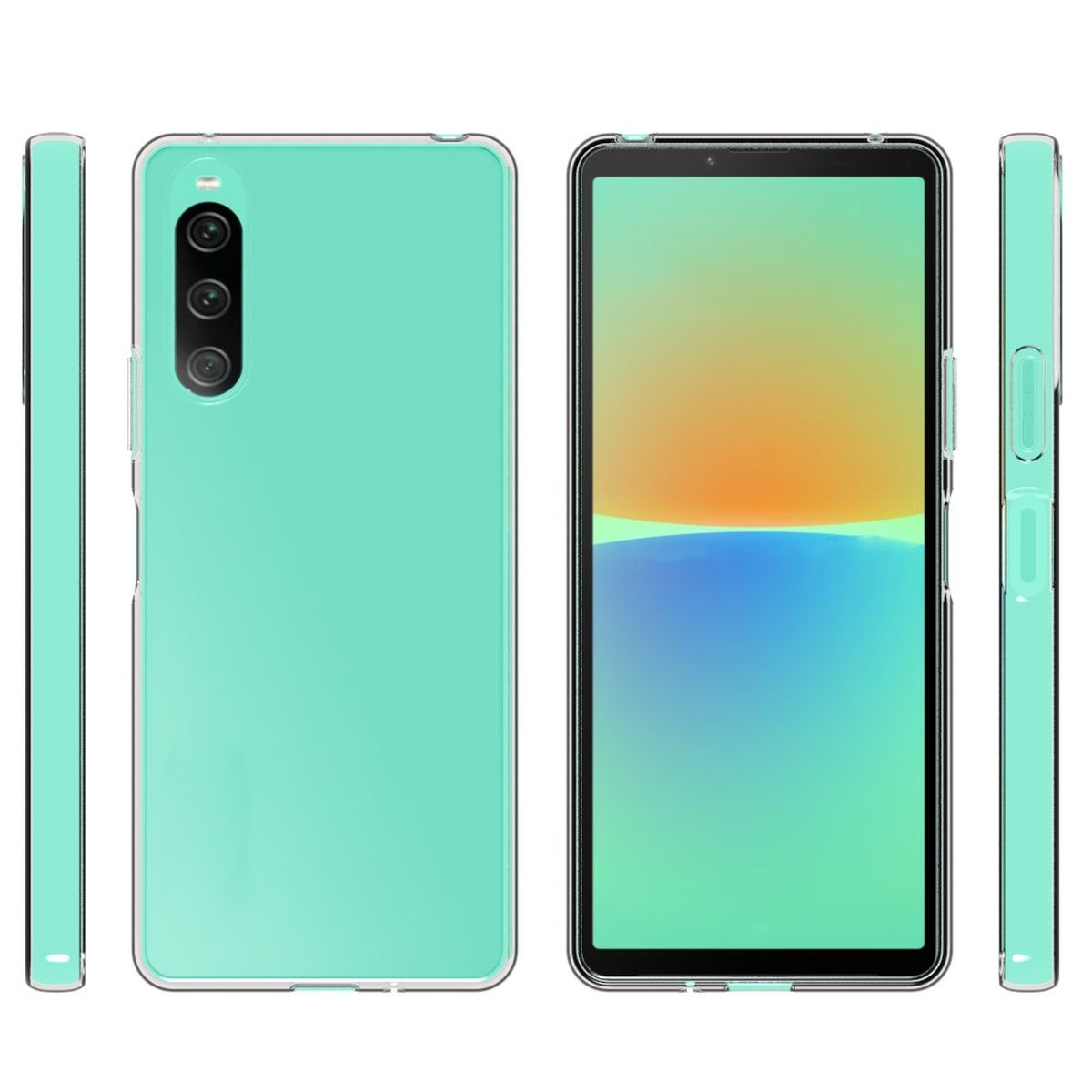 Hülle für Sony Xperia 10 V Handyhülle Silikon Cover Case Bumper Softcase Klar