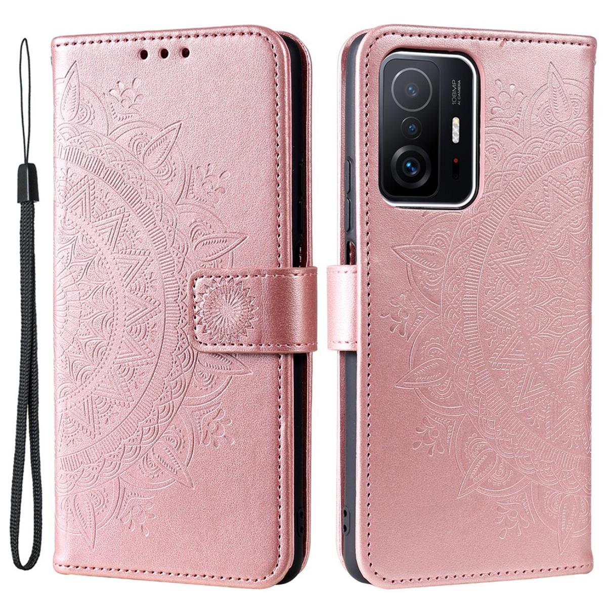 Hülle für Xiaomi 11T/11T Pro Handy Tasche Flip Case Cover Etui Mandala Rosegold