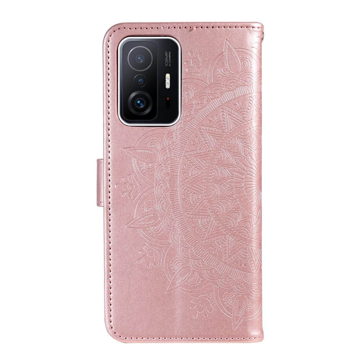 Hülle für Xiaomi 11T/11T Pro Handy Tasche Flip Case Cover Etui Mandala Rosegold
