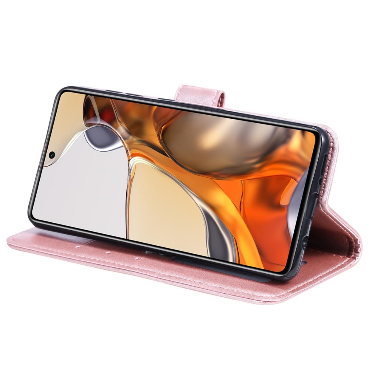 Hülle für Xiaomi 11T/11T Pro Handy Tasche Flip Case Cover Etui Mandala Rosegold