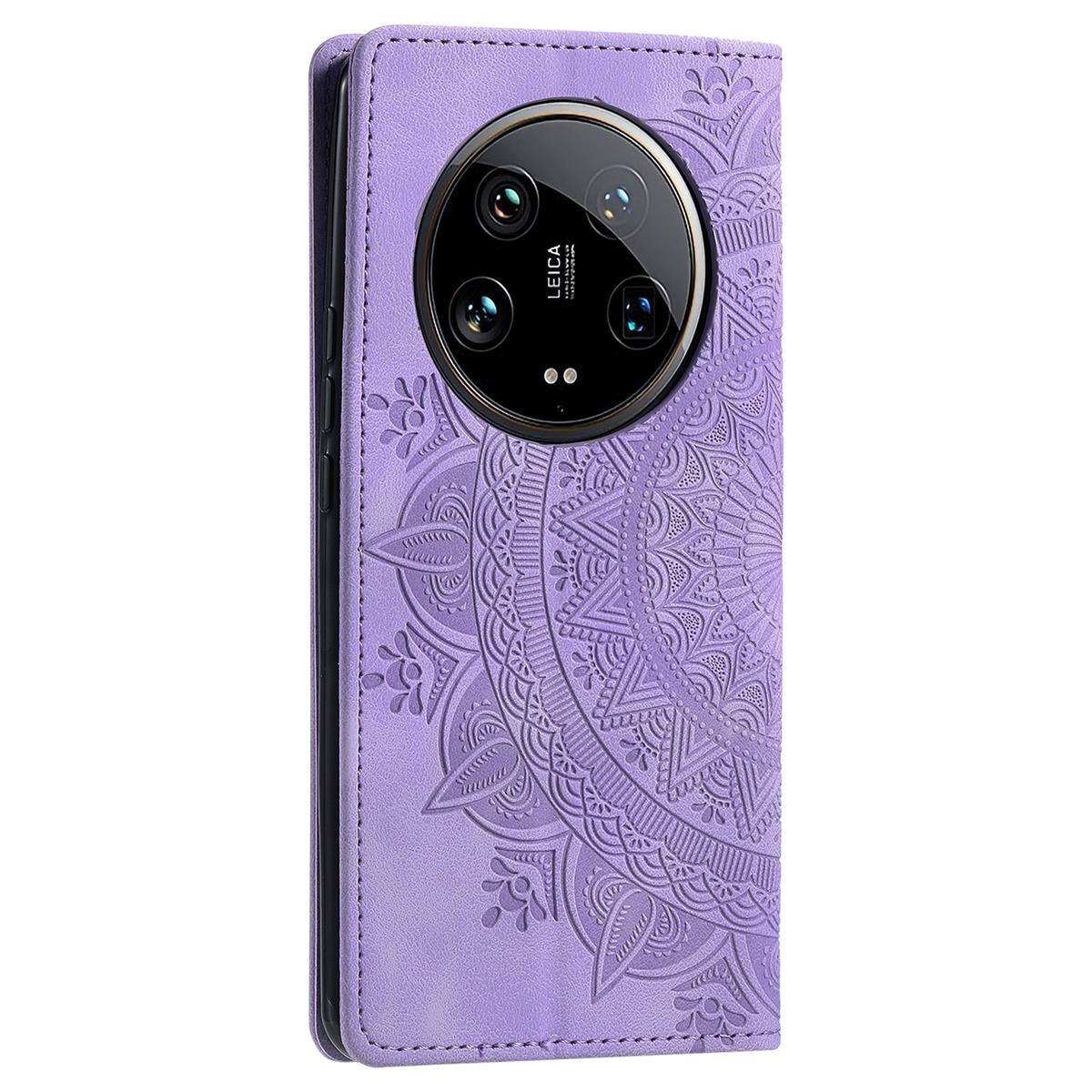 Hülle für Xiaomi 14 Ultra Handyhülle Flip Case Cover Tasche Etui Mandala Lila